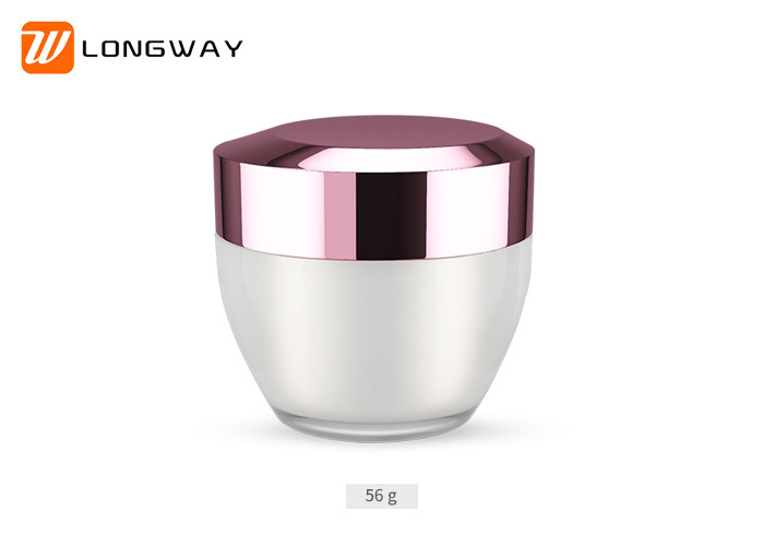 Acrylic Cosmetic Jar with Rose Gold Cap for Facial Cream Jar Packing