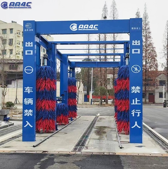 AA4C Automatic Drive Through 6 Brushes Power Consumption 0.5 Kwh/bus Bus Truck Washer Rollover Washing Machine AA-DR4