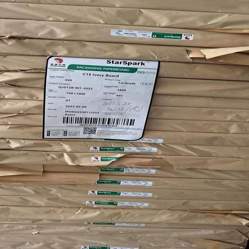 Industrial Food Packing 210/230/250/270/300/350/400gsm IPSUN STARSPARK FBB ivory board