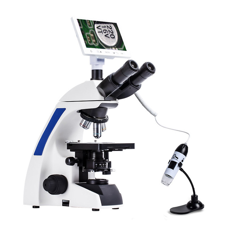 Three-Eye Hinged Observation Tube Microscope for Bacterial Observation in Science Labs