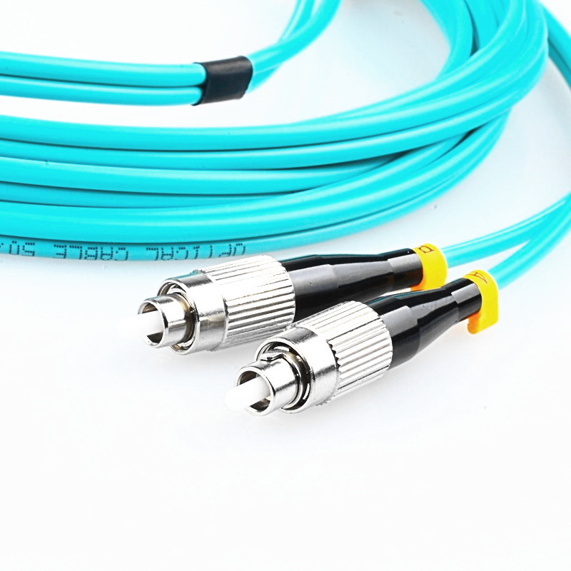 OM3 aqua duplex optical jumper FC/UPC corning fiber LSZH cable jacket