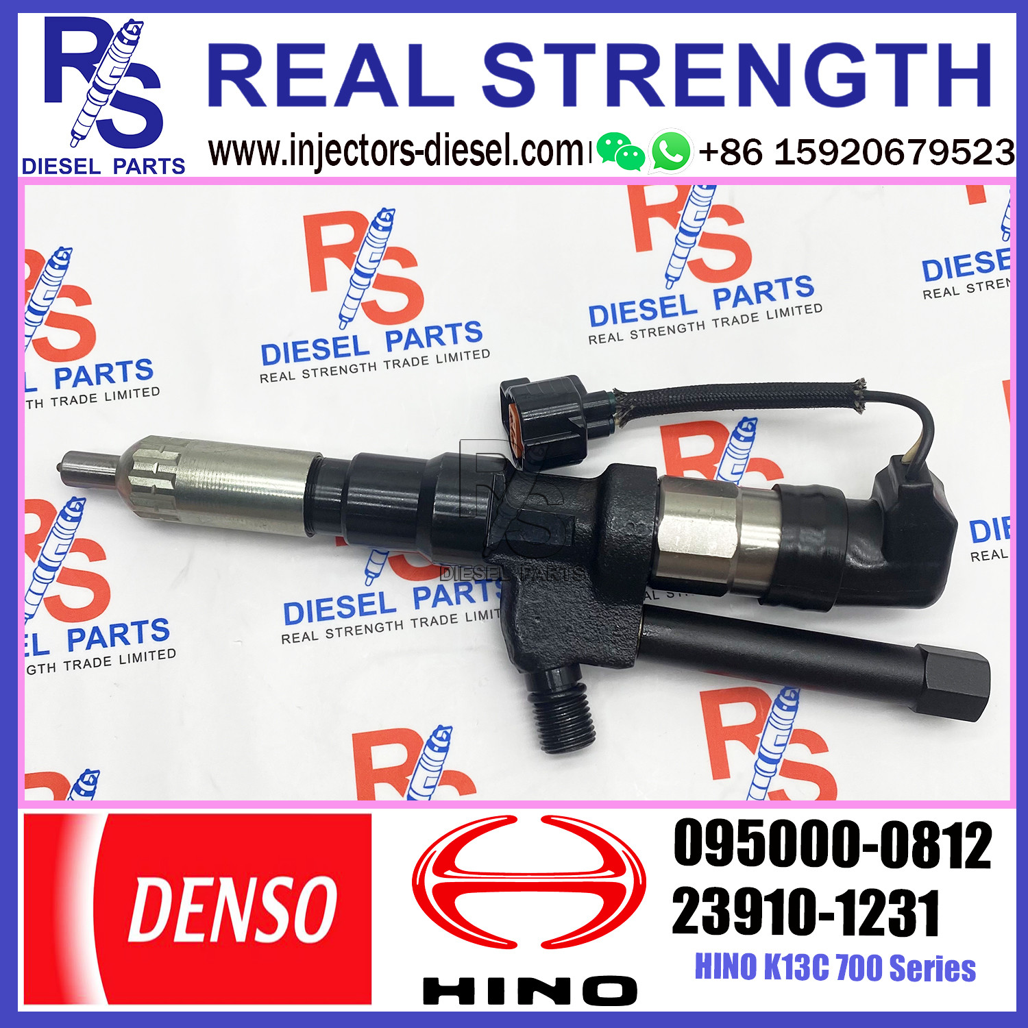Common Rail Fuel Injector 095000-0810 095000-0812 For HINO K13C 700 Series 23910-1231 23910-1231C