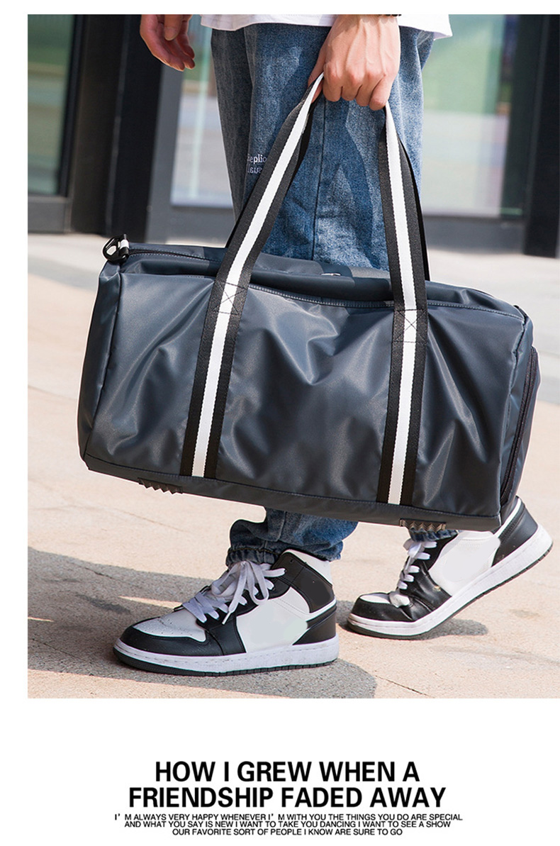 29L Sports Gym Bag Oxford Waterproof Travel Bags With Shoe Pocket