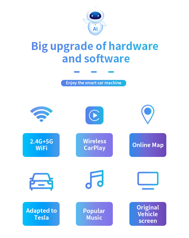 5V Portable Car GPS Navigation TESLA Smart Interconnect Box Non Destructive Installation