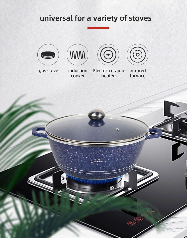 Hot Selling Multicolor pans and pots Kitchen Cooking Pot Sets Aluminum Non-Stick Cookware Pot Sets