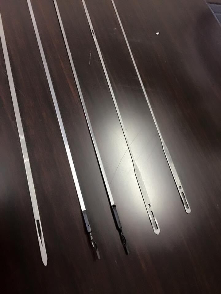 C Type Simplex Flat Steel Healds Of Shuttleless Weaving Loom 331x5.5x0.3mm Eyelet 6.5x1.8mm
