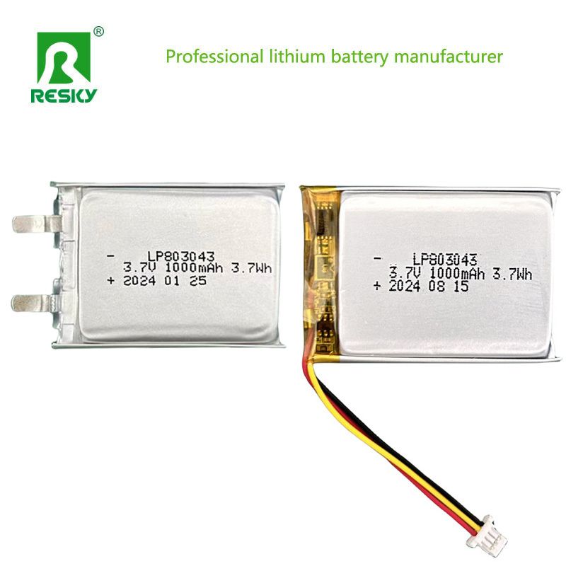 Rechargeable Lithium Polymer Batteries Lipo Battery Cell 803040 3.7V 1000mAh