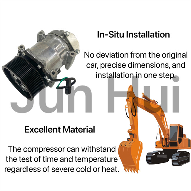 24V CAT E320D2 Excavator Compressor 372-9295 High temperature resistance