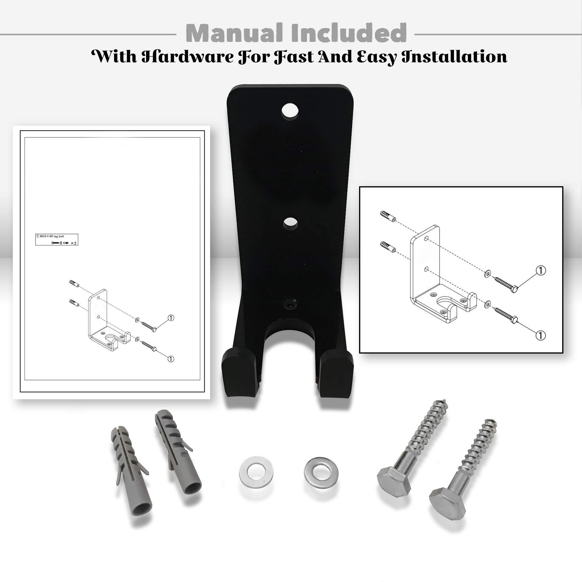 Garage Vertical Barbell Storage Double Barbell Wall Mount Display Rack Support Fixed