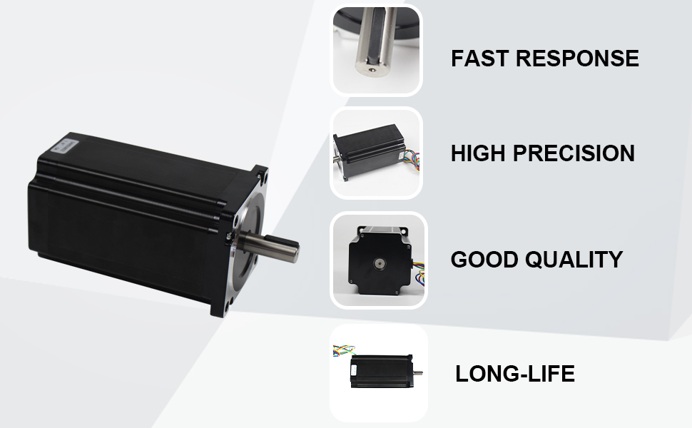 Nema 34 CNC Stepper Motor 14mm Single Shaft 12N.M 154mm 5A 1.8° Hybrid 34HS5802