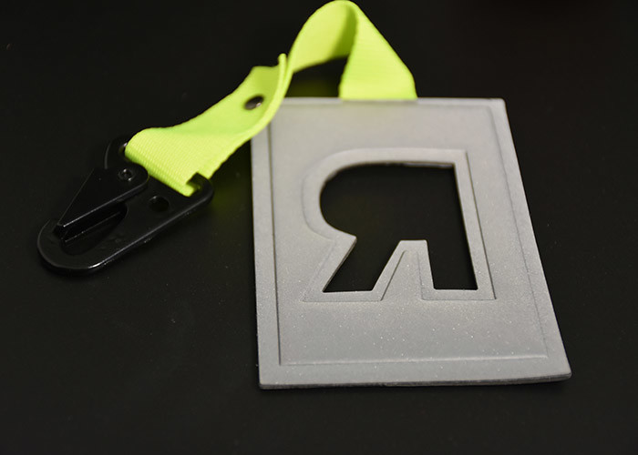 Reflective TPU Material Debossed Logo Hang tags Custom Clothing Labels
