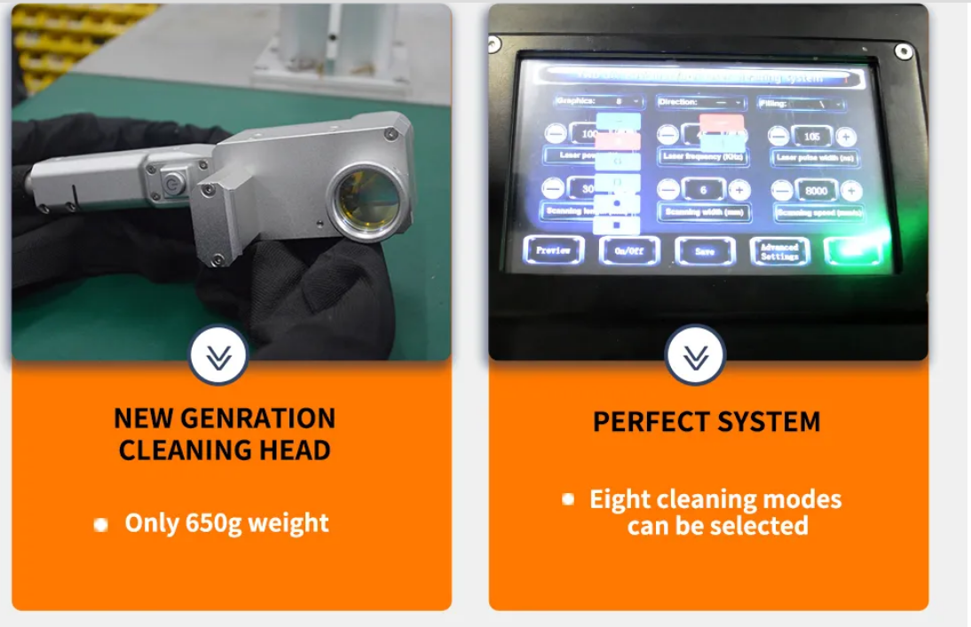Powerful 50W Pulsed Laser Rust Removal Machine for Surface Paint Cleaning Mini Fiber Laser Cleaning Machine