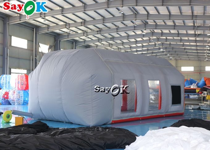 Inflatable Work Tent Gray Air Tight Inflatable Tent Car Spray Booth Waterproof Anti UV