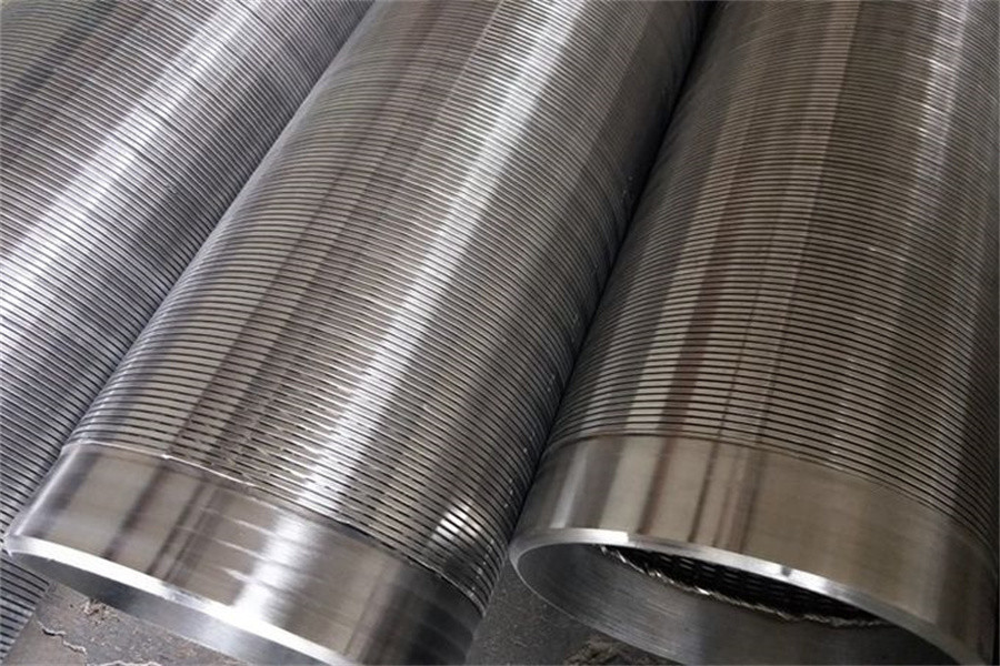 Wedge Wire Wrapped Screens Stainless Steel Water Well Pipe 76 - 500mm Diameter