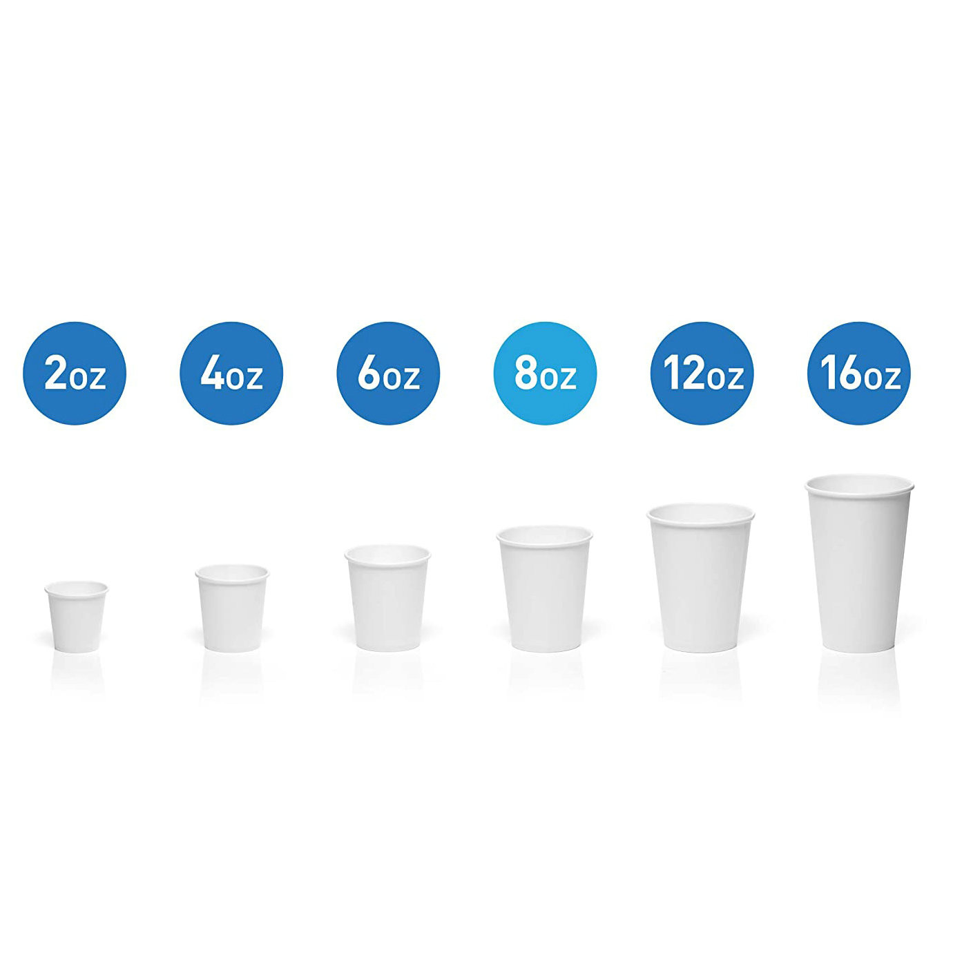 55mm Bottom Compostable Disposable Paper Cups For Coffee Tea Hot Chocolate