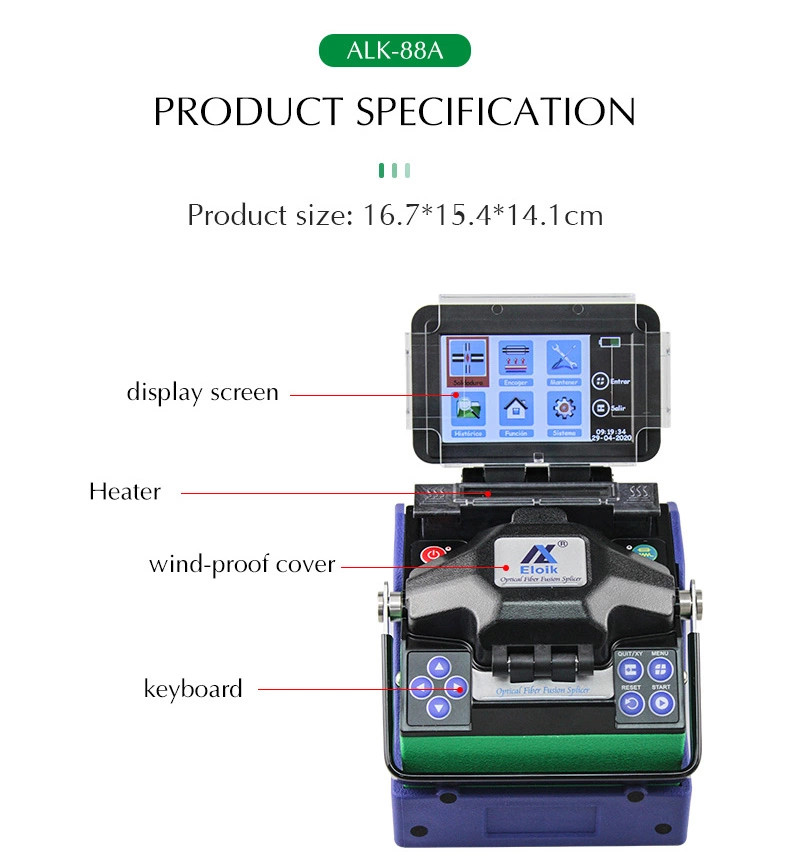 Eloik Alk 88a Core To Core Splicing Machine 9s TFT Colorized LCD Screen
