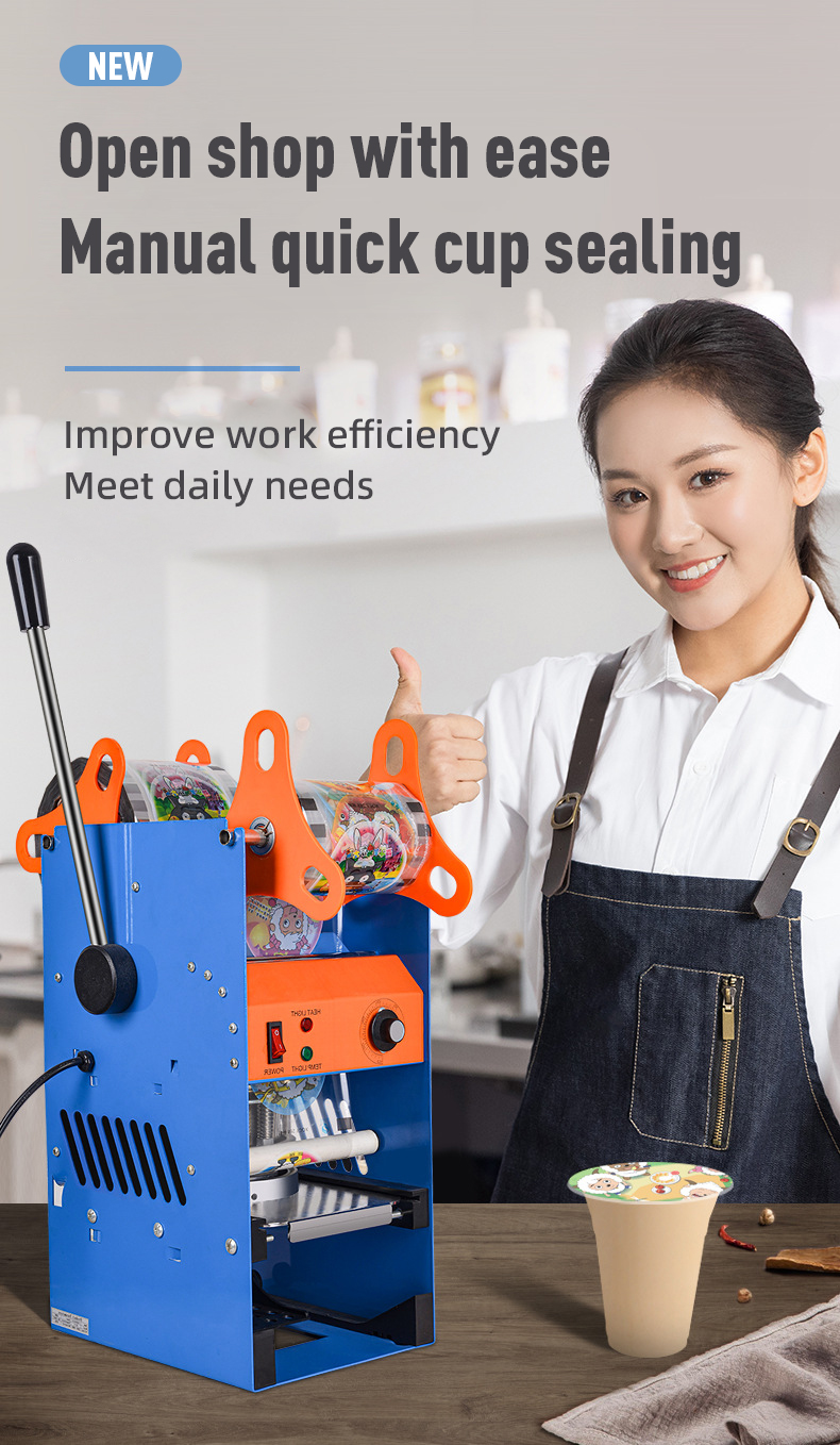High Cost Performance Milk Tea Cup Sealer Machine with Adjustable Settings 8 KG Capacity