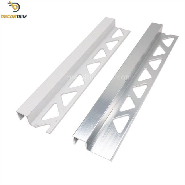 Wall External Aluminium Tile Trim Box Edge Matt Silver Color OEM ODM