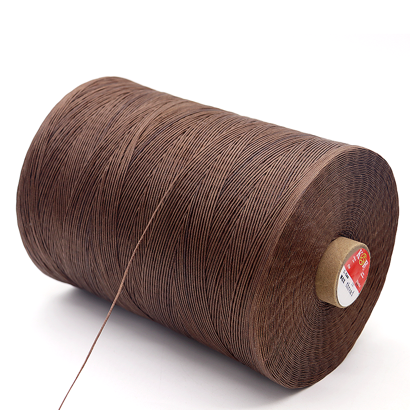 Sample Free 1KG Flat Sewing Thread Polyester Braid Strength Leather Thread Wax Thread