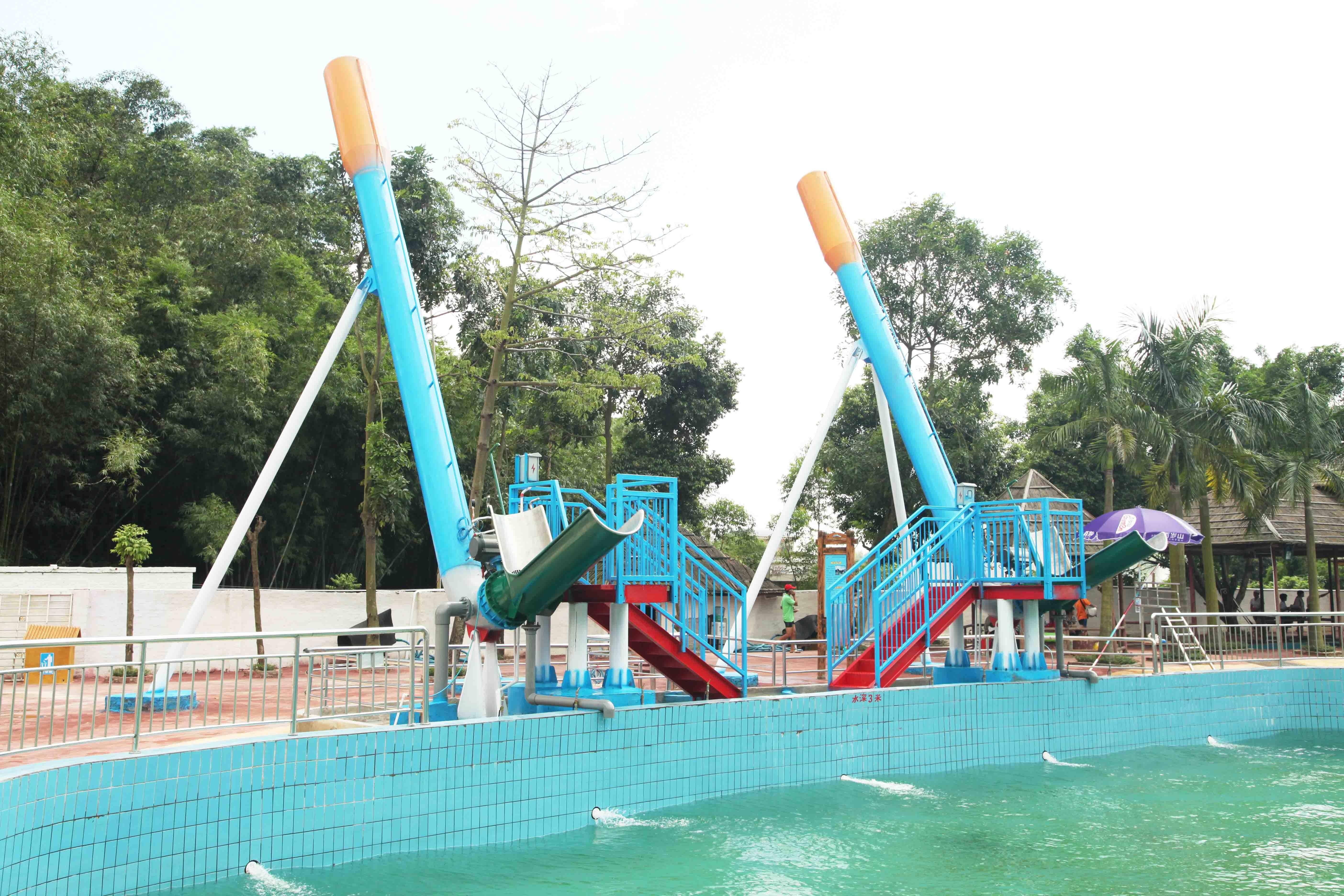 Commercial Funny Free Fall Water Slide 1.2m Platform Height For Water Theme Parks