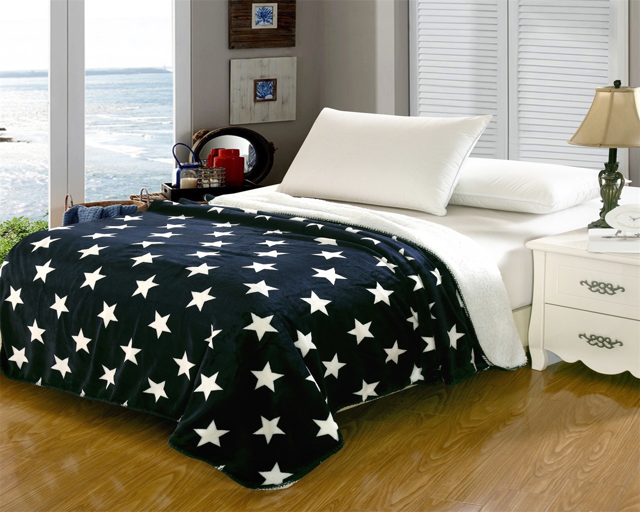 Household Bedding Fleece Flannel Blanket Color Printed With Custom Patterns