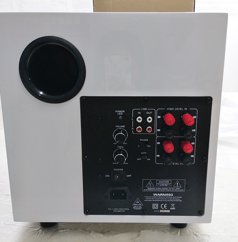 HiFi Home Theater Subwoofer Speaker With 300W Class D Amplifier Wooden Cabinet