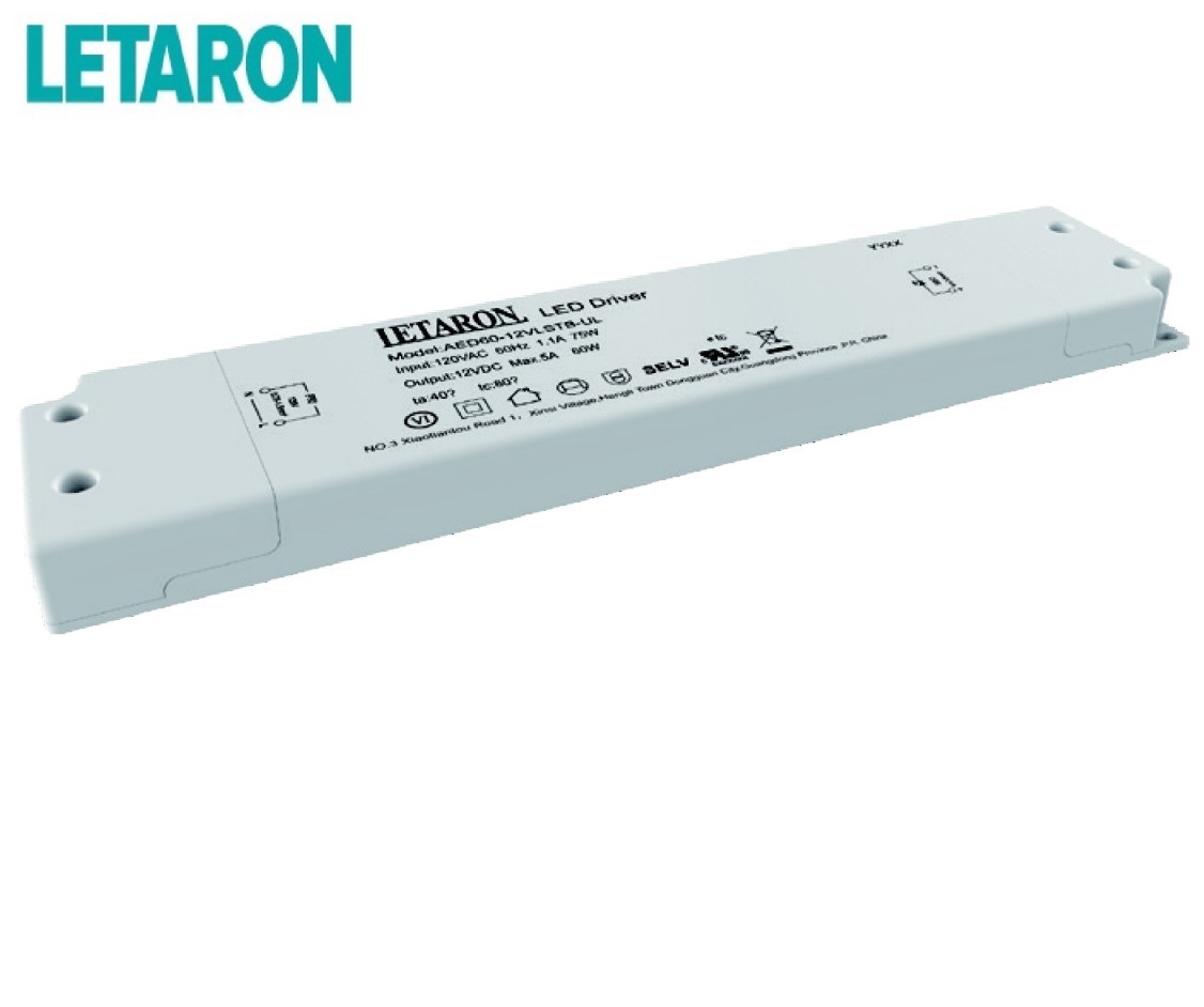 Letaron Led Driver 60w 12v , Class 2 Led Power Supply With UL Approval