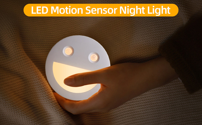 Smiling Face Intelligent Induction LED Night Light Magnetic Suction Wireless