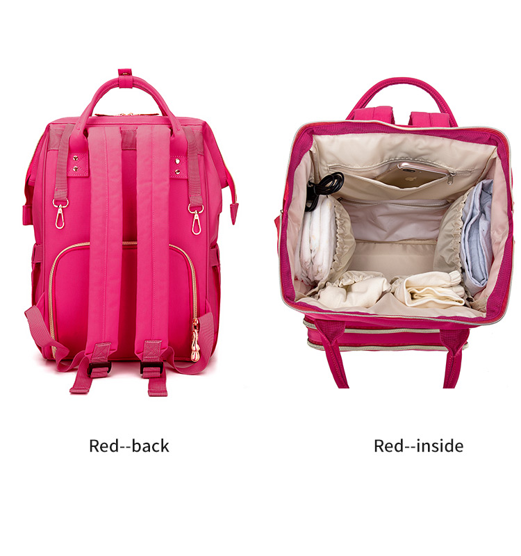 Multifunctional Adventure Diaper Bag Backpack With USB D Buckle Trailer Design
