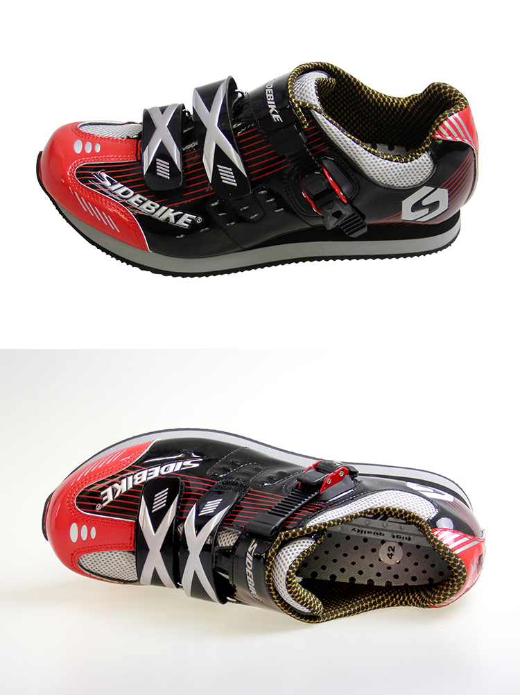 Athletic Sports Casual Biking Shoes Red And Black Water Resistant Anti - Collision Design