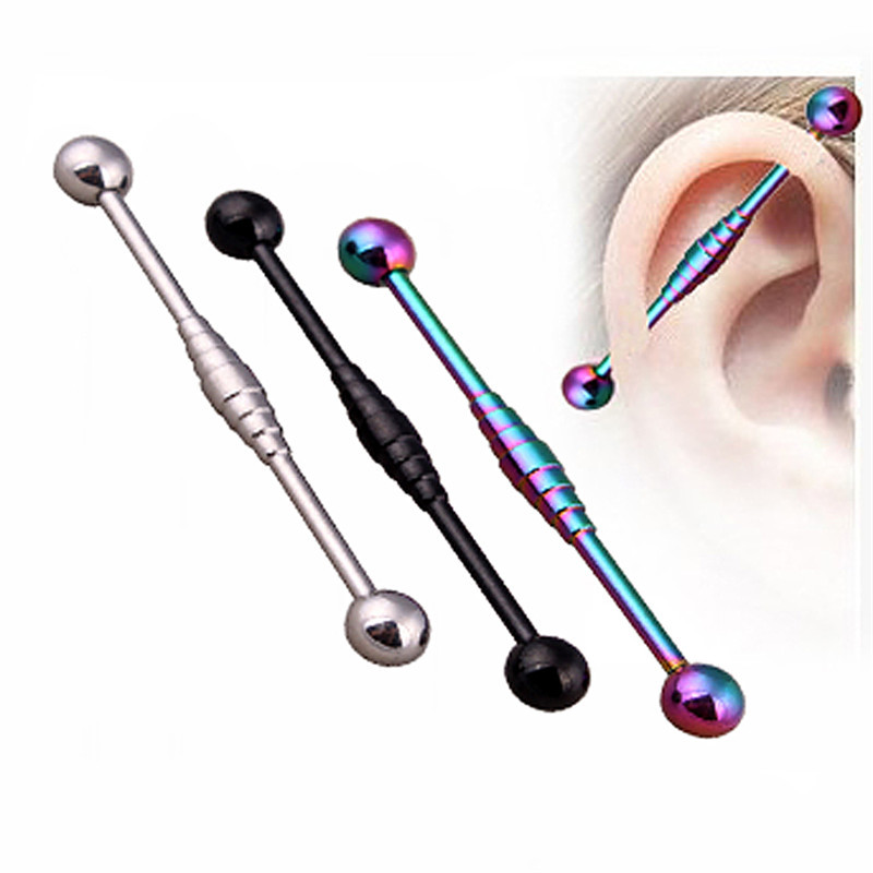 Wholesale Body Piercing Jewelry Surgical Steel Industrial Barbells Earring Jewelry