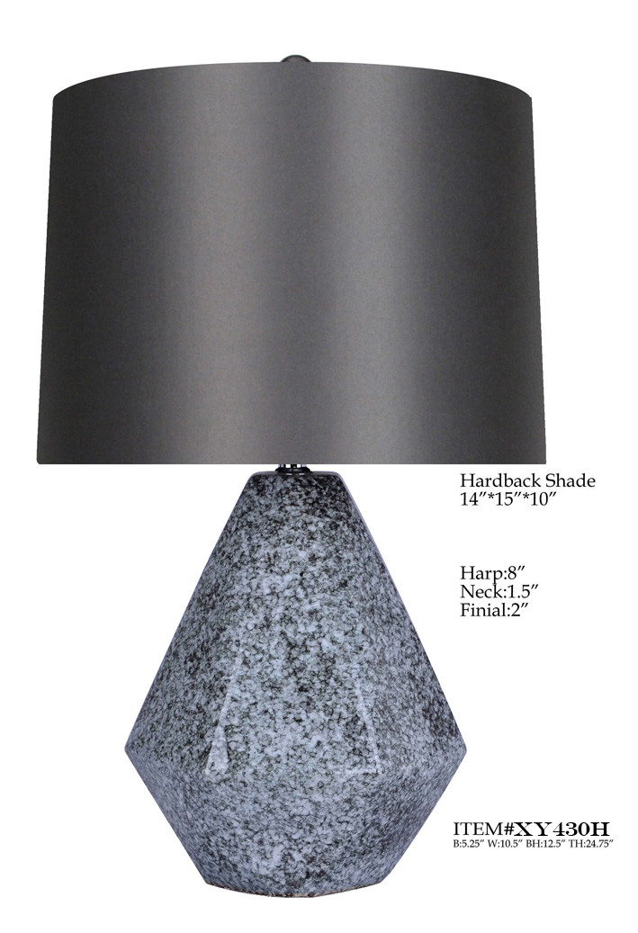 Ceramic Base Simple Modern Table Lamp 15*24.75" Drum TC