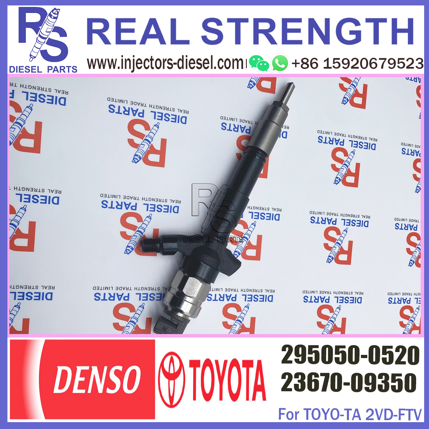 Diesel Common Rail Fuel Injector 23670-0L090 295050-0180 295050-0520 For Toyota Hilux 2KD-FTV
