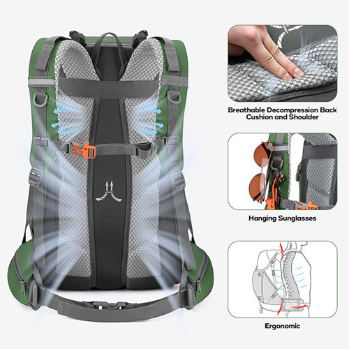 Outdoor Sports Lightweight Camping Backpack , Comfortable Ultralight Backpack 40L