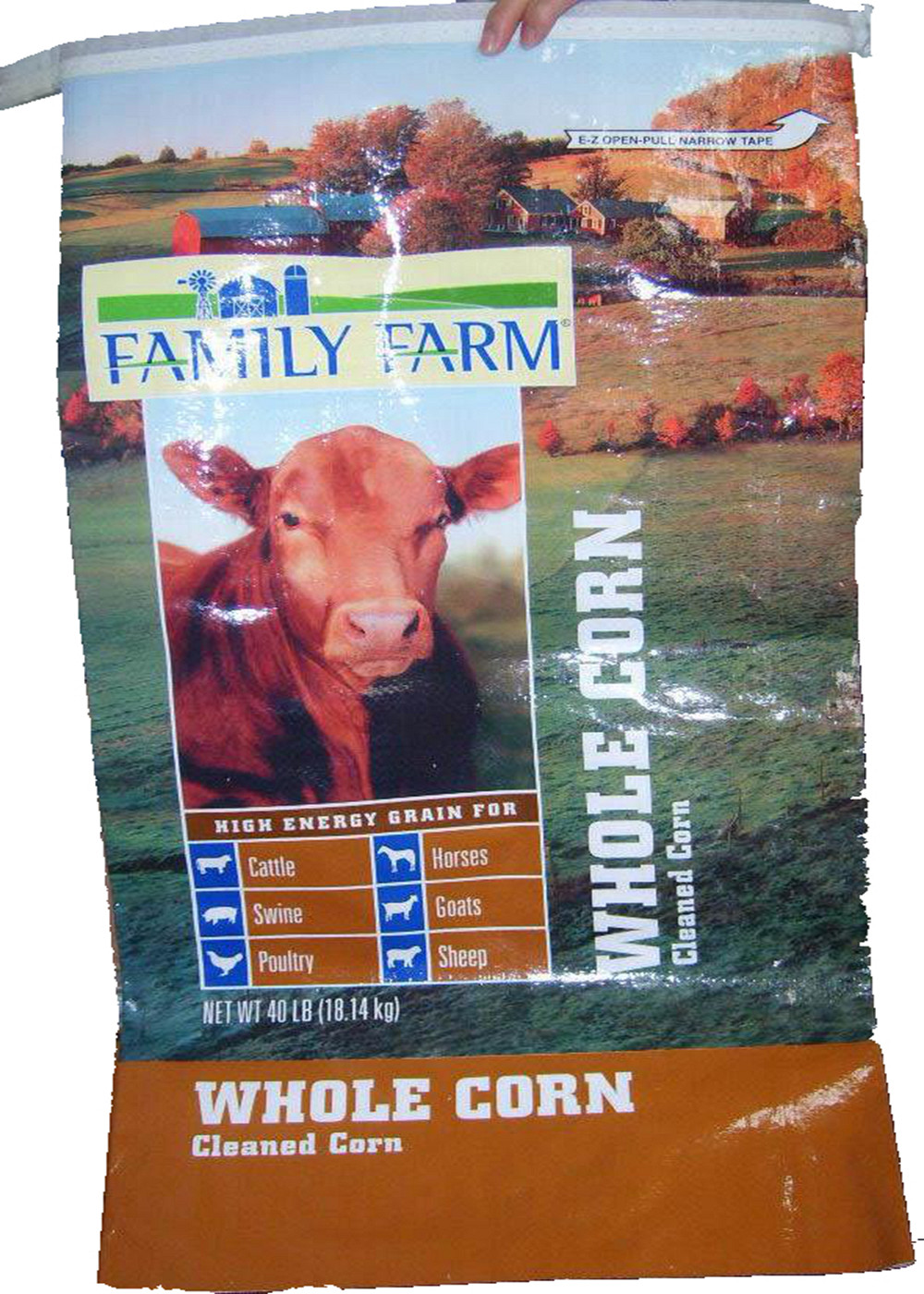 Single Stitched Plastic Feed Bags , Recycle Dog Food Bags 25 Kg Moisture Proof