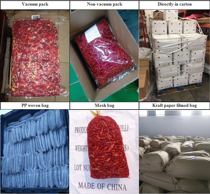 Air Dried Tianjin Red Chilies Block Chinese Dried Chili Peppers 12% Moisture