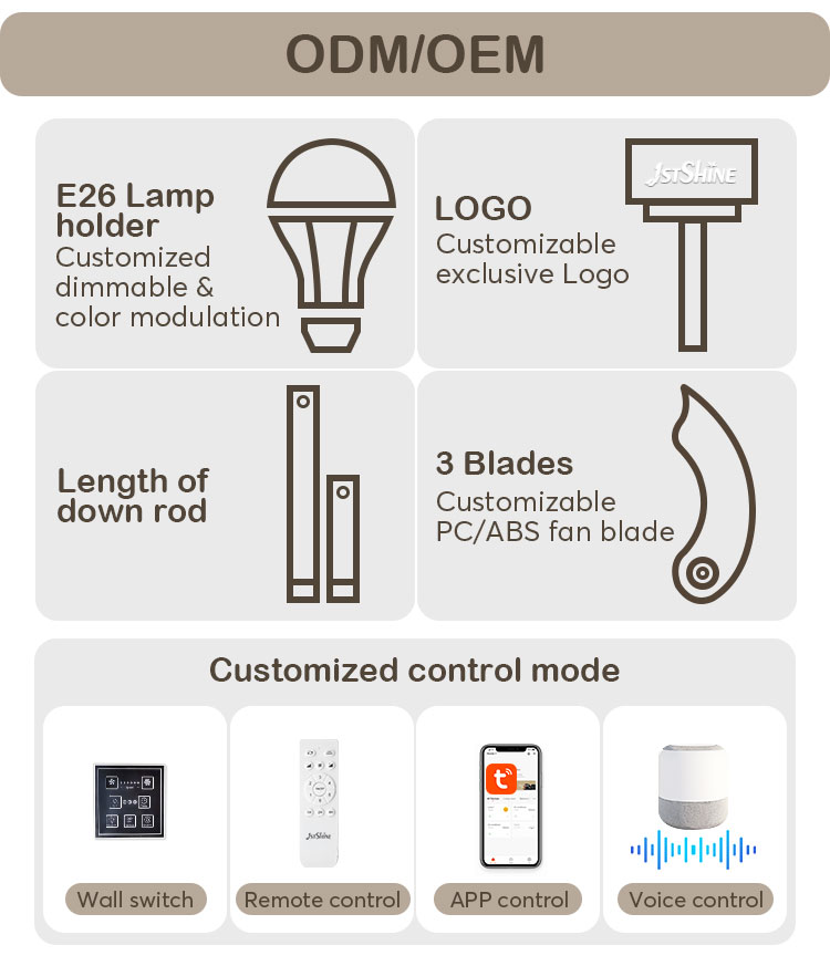 52 inches Big Airflow Retractable Ceiling Fan with Hidden Blades and Memory Function