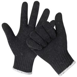Buy cheap Hot Gloves Black Cotton Knitting White Cuff , Wear Resistant , Construction , Auto Repair , Hardware , Gardening Use Safety product