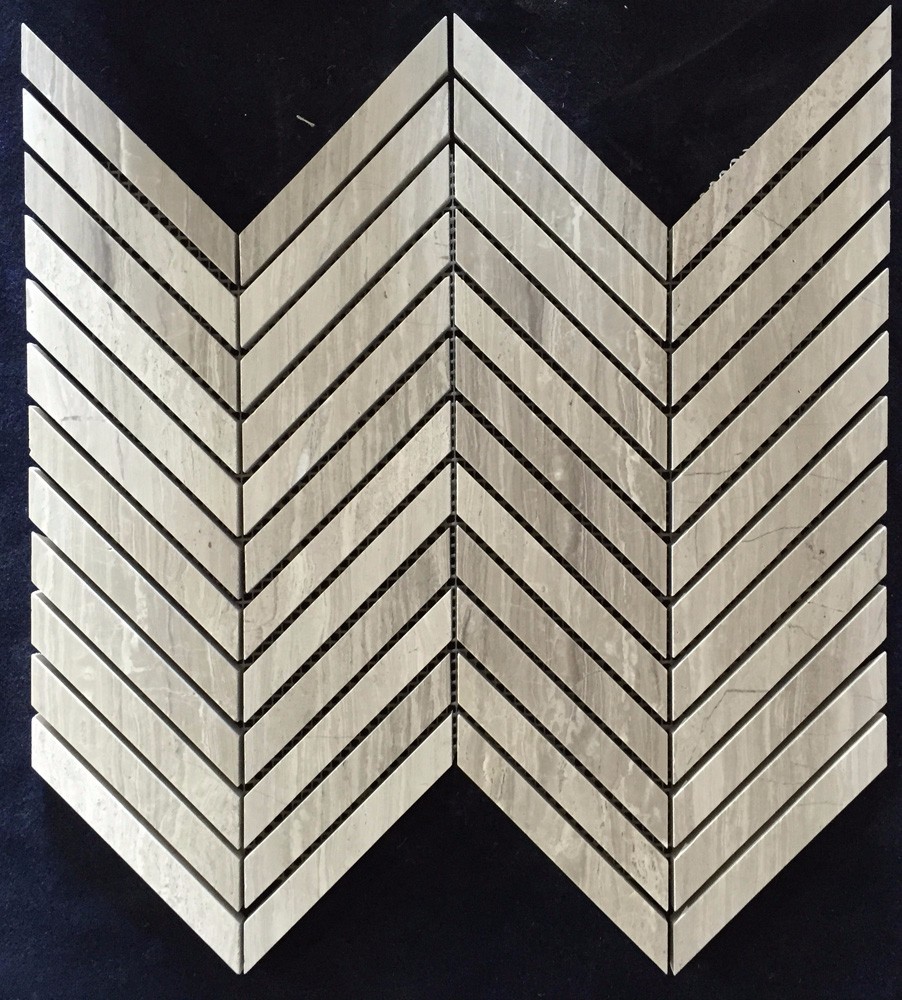 Grey Marble Mosaic Tile Modern Design Pattern / Various Color Optional