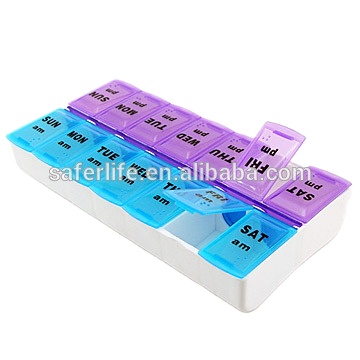 28 4 5 Pill Box Organizer 4 Times A Day Stackable AM PM Tablet Holder For Vitamin