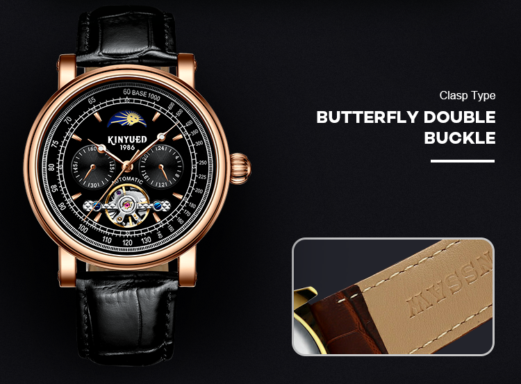 Business Automatic Mechanical Watch High Hardness Glass Abrasion Resistance