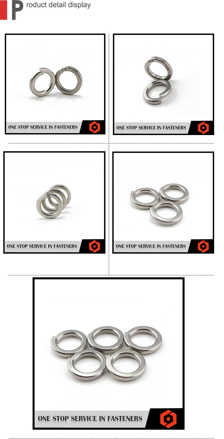 304 316 Stainless Steel Spring Lock Washers DIN127 GB93 Split Lock Washer