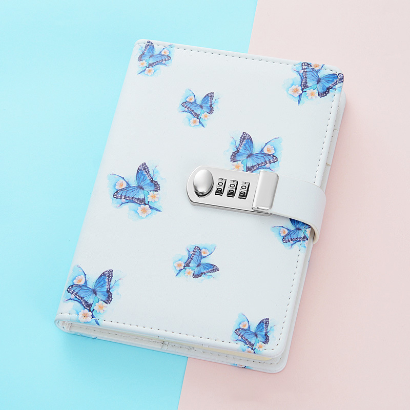 Custom Personal Diary With Lock Code Thick Notepad Leather Office School Supplies Notebook