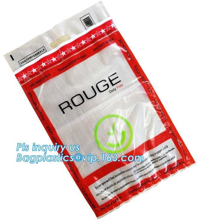 Security plastic bag with adhesive tape for cash, plastic money bag, Security Money Cash Bag For Airport/Bank and police