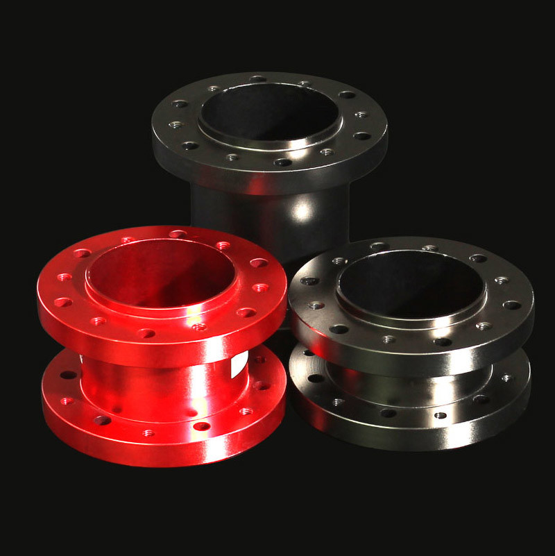 50mm Black Aluminum Steering Wheel Adapter / Universal Steering Wheel Hub Adapter