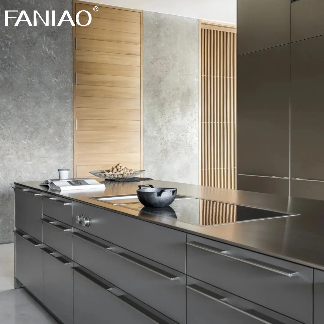 Smart Kitchen Furniture Cupboards Luxury Stainless Steel Modern Kitchen Cabinet