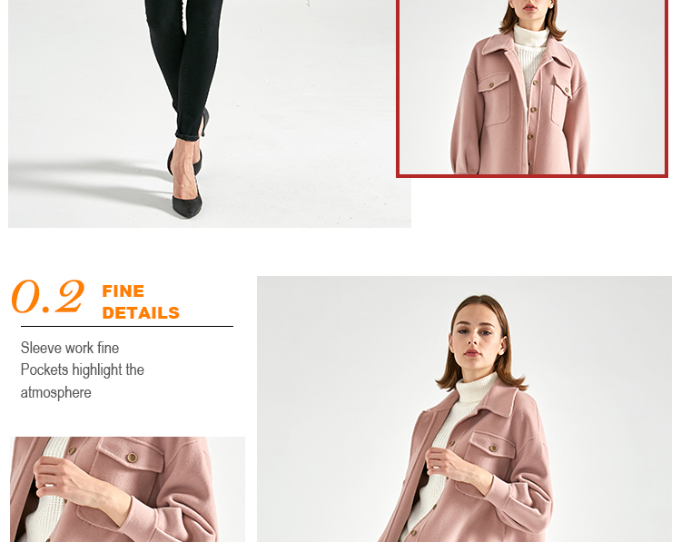 Vintage Lapel Collar Check Button Loose Woolen Long Coat Breathable Warm