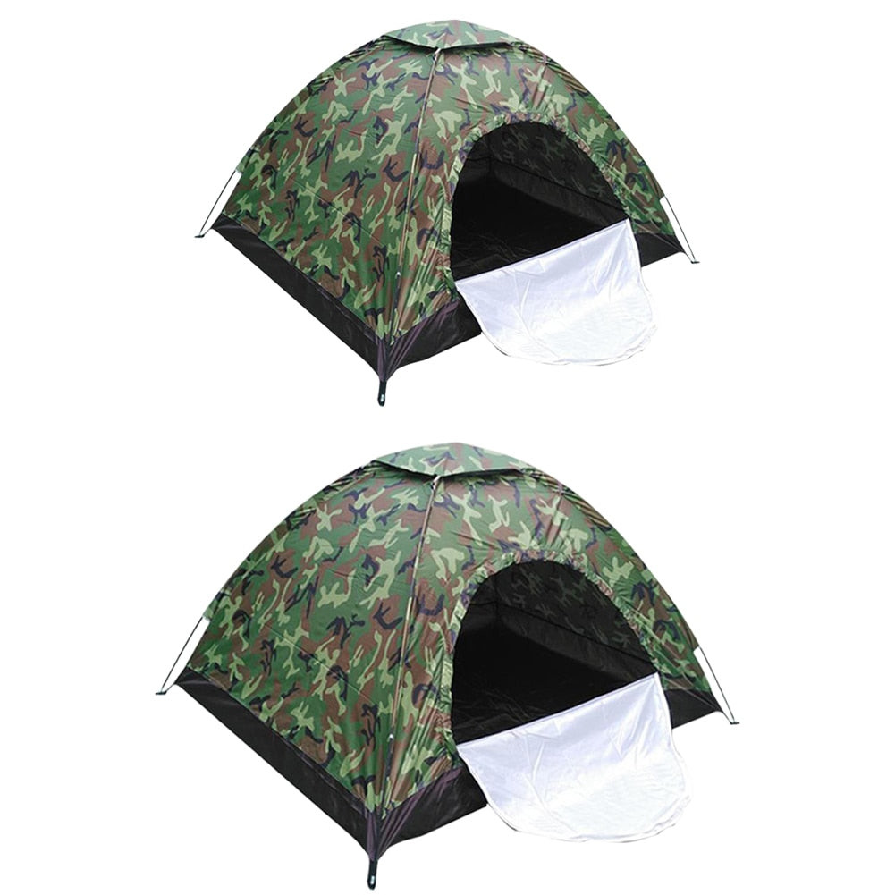 Portable Pop Up Camouflage Tent Polyester Oxford Fabric Camping And Hiking Gear