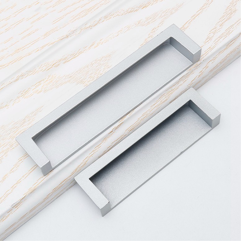 200mm Furniture Zamak Hidden Handles And Knobs Gold Silver With Screws