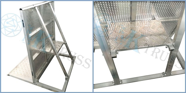Stage Performance Original Black Aluminum Safety Crowd Control Barrier for Sal